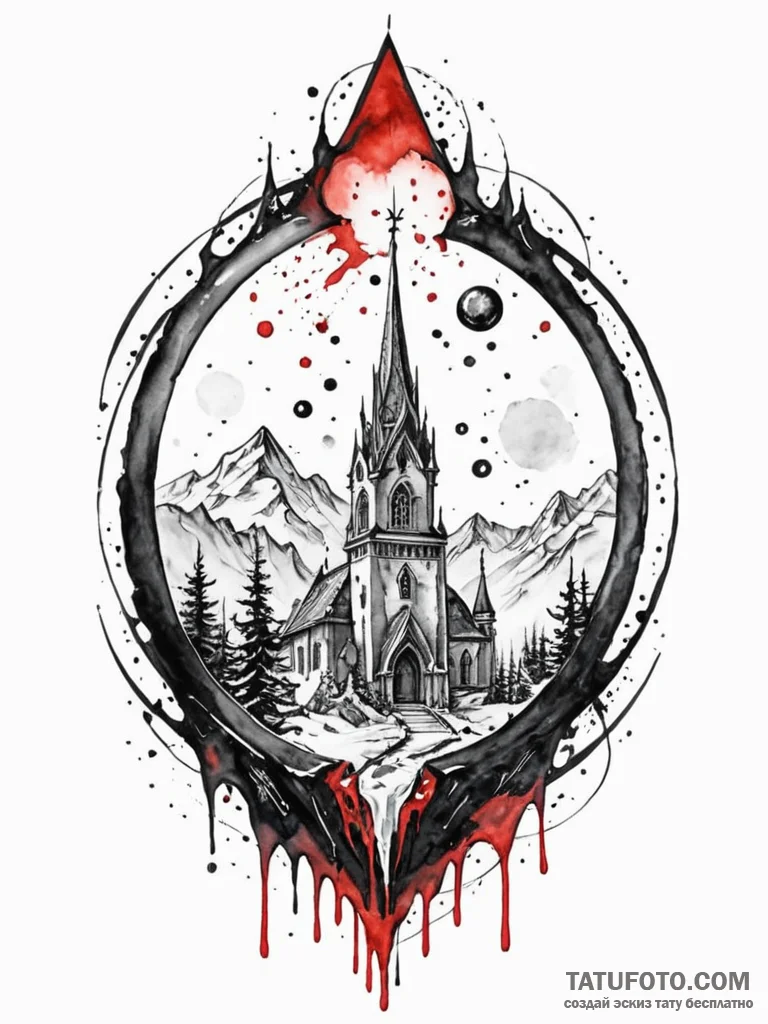 Orb beneath frozen spire, artistic tattoo ske… — эскиз тату (№1751829207_0, 06.07.2025 19:13) — Tatufoto.com