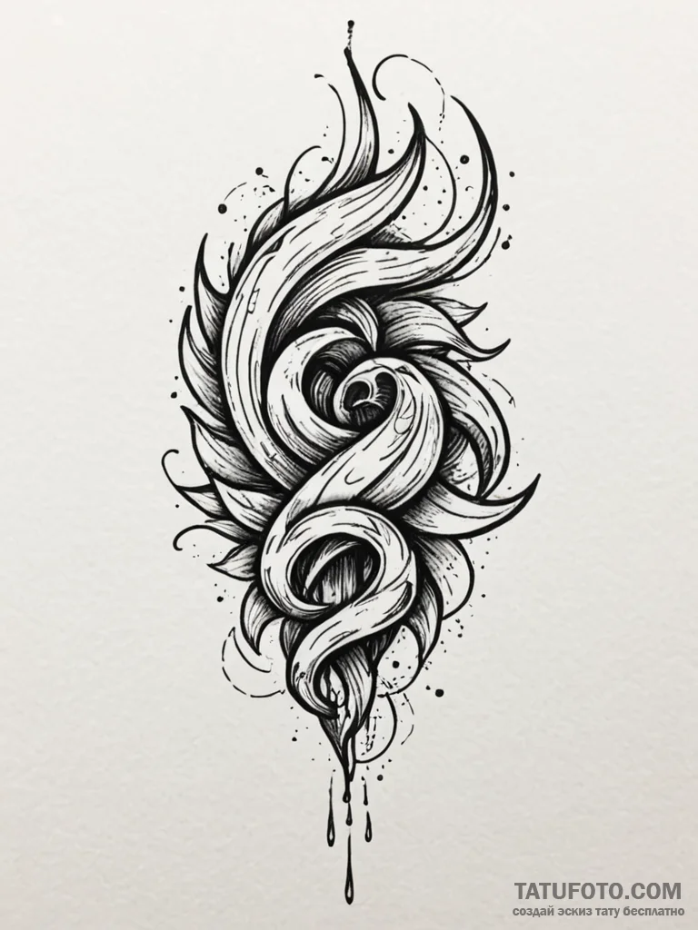 Broken fang lodged in stone, tattoo line art,... - эскиз тату (№1751829375_0, 06.07.2025 19:16) — Tatufoto.com