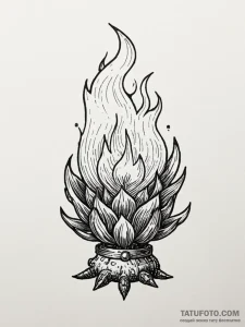Calcifer from howl's moving castle, tattoo dr... - эскиз тату (№1751830221_0, 06.07.2025 19:30) — Tatufoto.com