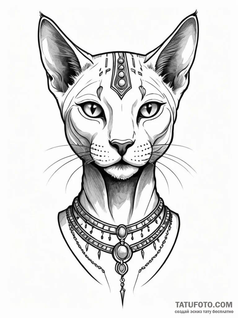 Bastet - эскиз тату (№1751831229_0, 06.07.2025 19:47) — Tatufoto.com