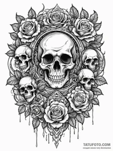 A powerful barrel of monkeys, chaotic,, conce... - эскиз тату (№1751832158_0, 06.07.2025 20:02) — Tatufoto.com