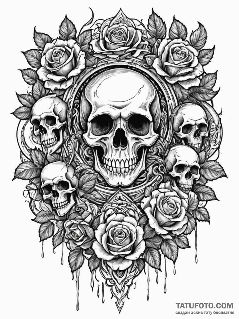 A powerful barrel of monkeys, chaotic,, conce... - эскиз тату (№1751832158_0, 06.07.2025 20:02) — Tatufoto.com