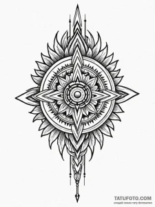 Feathered dagger crowned in roots, tattoo ske... - эскиз тату (№1751832244_0, 06.07.2025 20:04) — Tatufoto.com