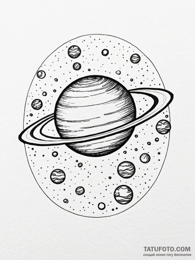 Planet earth with a ring like saturn, artisti... - эскиз тату (№1751832752_0, 06.07.2025 20:12) — Tatufoto.com