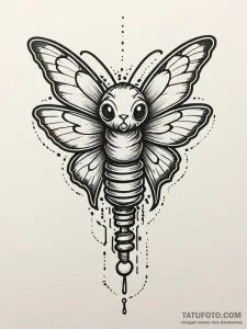 Lightbulb containing a single, living moth, t... - эскиз тату (№1751833513_0, 06.07.2025 20:25) — Tatufoto.com