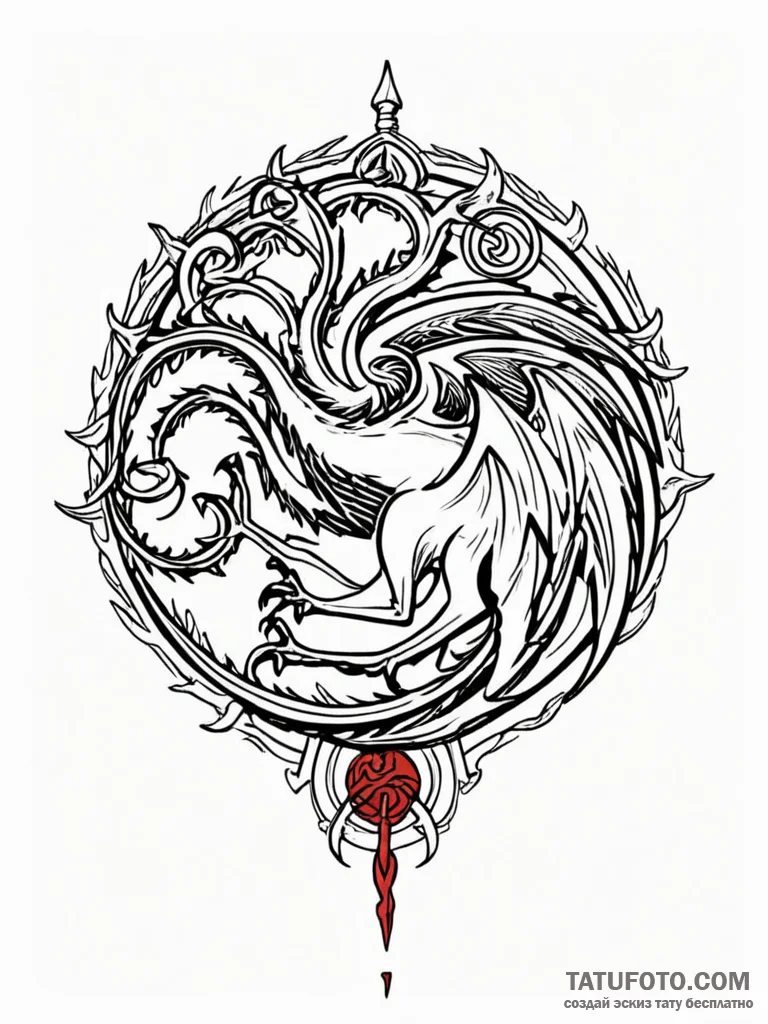A house sigil from game of thrones (e.g., sta… — эскиз тату (№1751833682_0, 06.07.2025 20:28) — Tatufoto.com