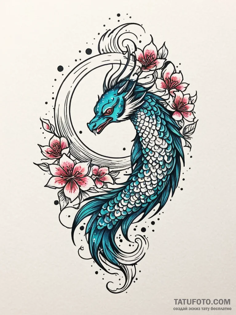 Peacock tail devouring stars, artistic tattoo... - эскиз тату (№1751834105_0, 06.07.2025 20:35) — Tatufoto.com
