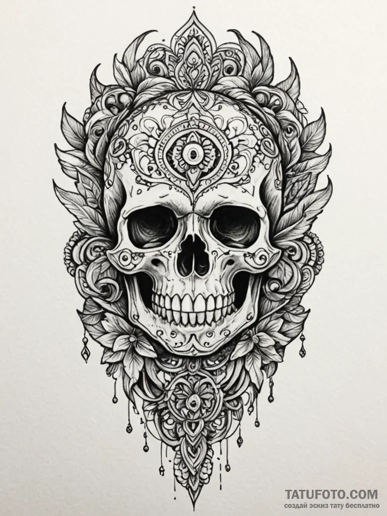 Key turning within bone lock, tattoo line art... - эскиз тату (№1751834358_0, 06.07.2025 20:39) — Tatufoto.com