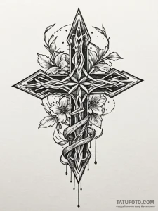 Withered bloom devouring ancient rune, ink il... - эскиз тату (№1751836166_0, 06.07.2025 21:09) — Tatufoto.com