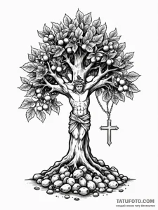 Fig tree, symbolizing prosperity and abundanc... - эскиз тату (№1751837726_0, 06.07.2025 21:35) — Tatufoto.com