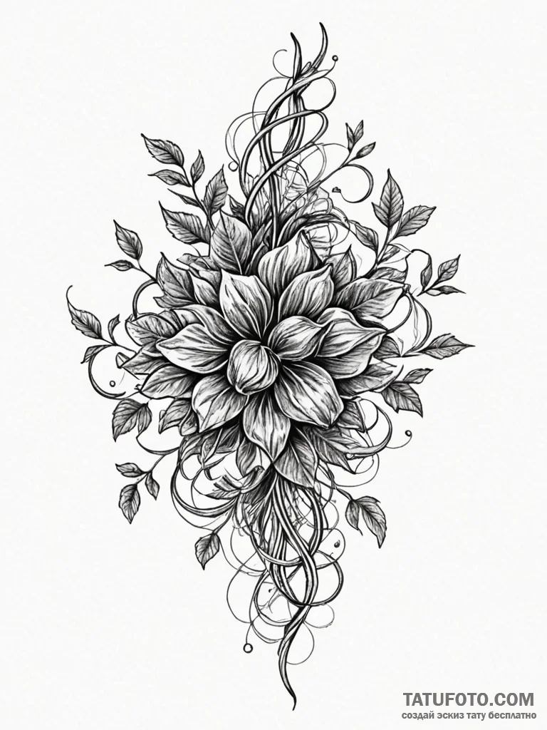 Net of vines strangling relic, tattoo drawing... - эскиз тату (№1751838488_0, 06.07.2025 21:48) — Tatufoto.com