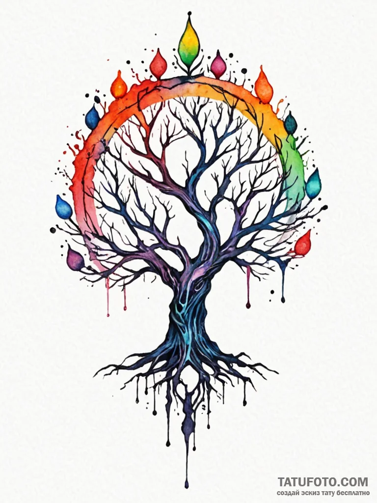 The erdtree from elden ring, tattoo drawing o... - эскиз тату (№1751838656_0, 06.07.2025 21:50) — Tatufoto.com