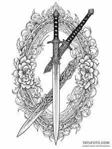 A nichirin sword from demon slayer, tattoo dr... - эскиз тату (№1751839162_0, 06.07.2025 21:59) — Tatufoto.com
