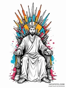 Throne, empty but majestic, artistic tattoo s... - эскиз тату (№1751839245_0, 06.07.2025 22:00) — Tatufoto.com