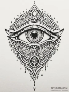 Eye of ra, concept art for tattoo, aesthetica... - эскиз тату (№1751840716_0, 06.07.2025 22:25) — Tatufoto.com