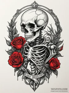 Lizard skeleton clutching relic, ink illustra... - эскиз тату (№1751842904_0, 06.07.2025 23:01) — Tatufoto.com