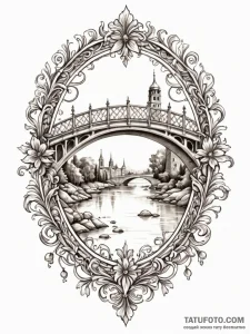 Bridge, tattoo sketch design, clear image, sh... - эскиз тату (№1751843919_0, 06.07.2025 23:18) — Tatufoto.com