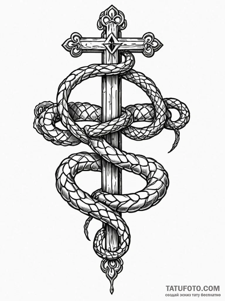 Serpent chain binding bone relic, tattoo sket... - эскиз тату (№1751845189_0, 06.07.2025 23:39) — Tatufoto.com