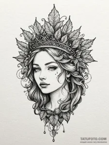 Kingр р†р вђљрівђћсћs relic crowned in ivy, t... - эскиз тату (№1751846522_0, 07.07.2025 00:02) — Tatufoto.com