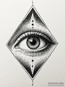 Fractured relic beneath spectral eye, artisti... - эскиз тату (№1751847972_0, 07.07.2025 00:26) — Tatufoto.com
