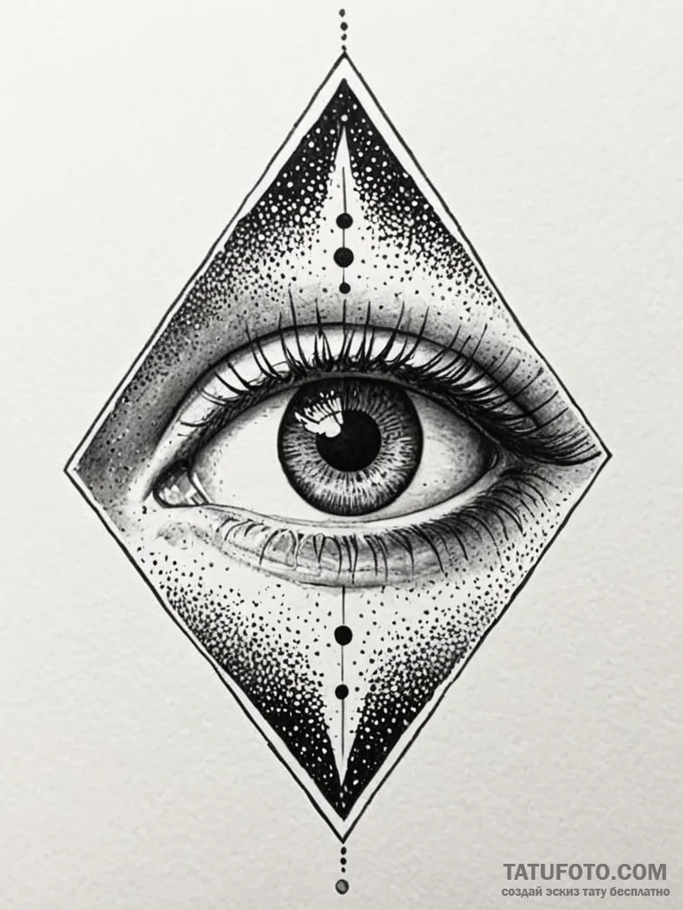 Fractured relic beneath spectral eye, artisti... - эскиз тату (№1751847972_0, 07.07.2025 00:26) — Tatufoto.com