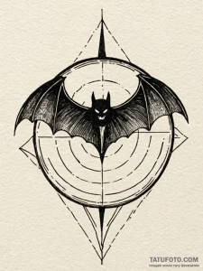 The bat-signal in the sky, artistic tattoo sk... - эскиз тату (№1751850277_0, 07.07.2025 01:04) — Tatufoto.com
