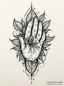 Lime, artistic tattoo sketch, black outline o... - эскиз тату (№1751850781_0, 07.07.2025 01:13) — Tatufoto.com