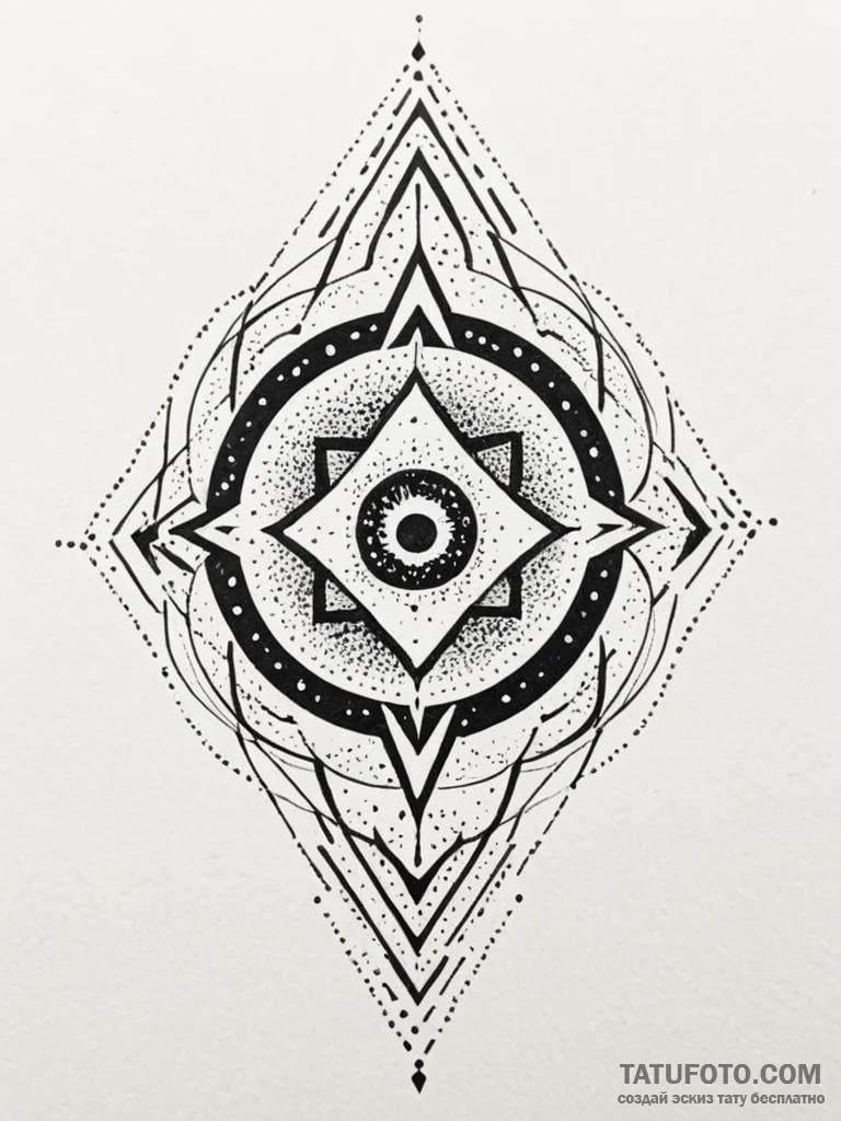 Rift sigil spinning through void, ink illustr... - эскиз тату (№1751851202_0, 07.07.2025 01:20) — Tatufoto.com