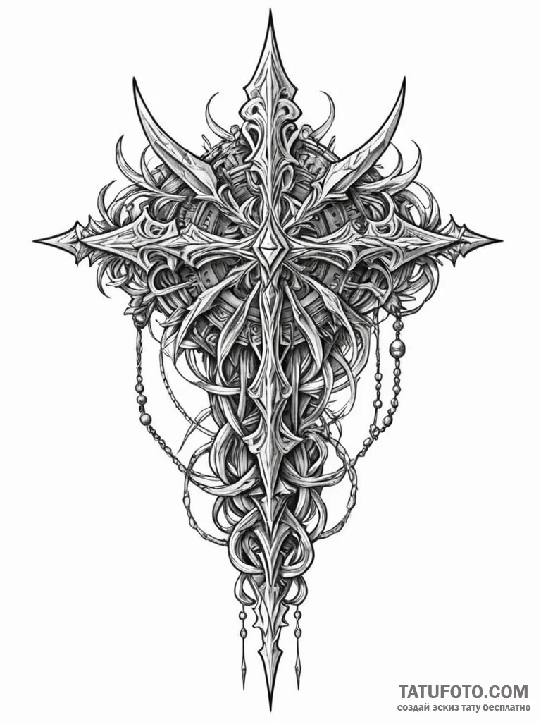 Warblade crowned with runes, tattoo sketch de... - эскиз тату (№1751851957_0, 07.07.2025 01:32) — Tatufoto.com