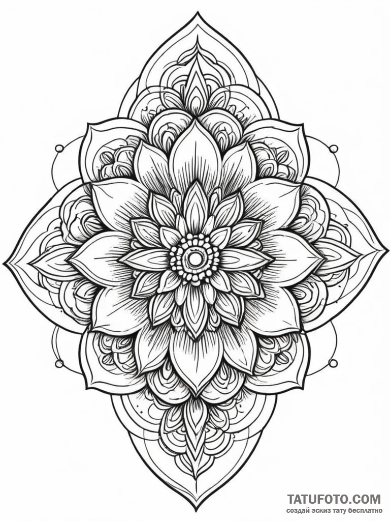 A blooming belladonna flower, dark and myster... - эскиз тату (№1751852125_0, 07.07.2025 01:35) — Tatufoto.com