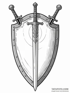 Shield and sword - эскиз тату (№1751852546_0, 07.07.2025 01:42) — Tatufoto.com