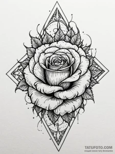 Rose crown devouring celestial light, tattoo... - эскиз тату (№1751853217_0, 07.07.2025 01:53) — Tatufoto.com