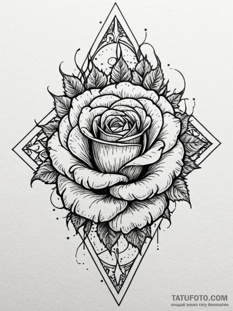 Rose crown devouring celestial light, tattoo... - эскиз тату (№1751853217_0, 07.07.2025 01:53) — Tatufoto.com