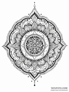 Blacklight-reactive mandala that reveals hidd... - эскиз тату (№1751854822_0, 07.07.2025 02:20) — Tatufoto.com
