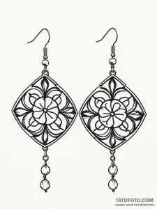 Tanjiro's hanafuda earrings from demon slayer - эскиз тату (№1751855244_0, 07.07.2025 02:27) — Tatufoto.com
