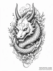 Horned relic crowned with stars, artistic tat... - эскиз тату (№1751857530_0, 07.07.2025 03:05) — Tatufoto.com