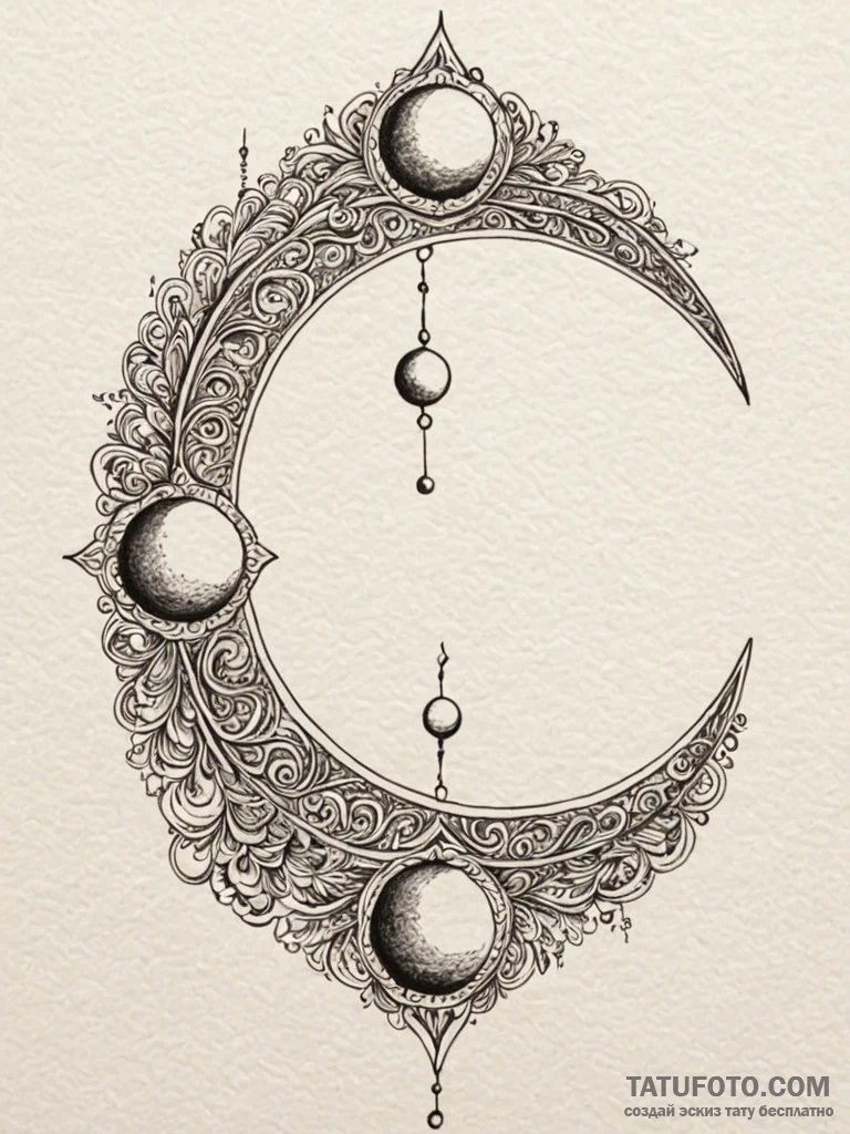 Moon phases, minimalist sequence, concept art... - эскиз тату (№1751857614_0, 07.07.2025 03:06) — Tatufoto.com