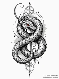 Queenр р†р вђљрівђћсћs serpent weaving throug... - эскиз тату (№1751857872_0, 07.07.2025 03:11) — Tatufoto.com