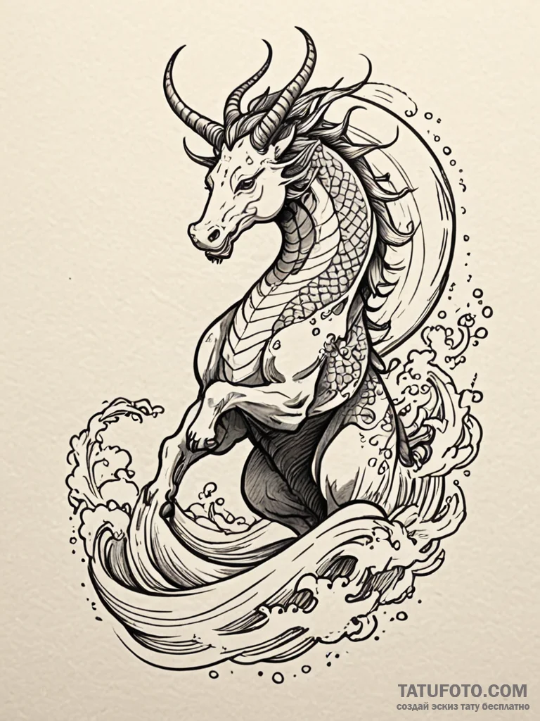 Centaur, ink illustration for tattoo, profess... - эскиз тату (№1751858383_0, 07.07.2025 03:19) — Tatufoto.com