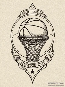 A classic basketball court lines, defined,, t... - эскиз тату (№1751859263_0, 07.07.2025 03:34) — Tatufoto.com