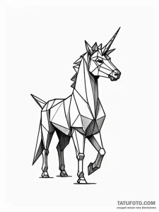 The origami unicorn from blade runner - эскиз тату (№1751860304_0, 07.07.2025 03:51) — Tatufoto.com