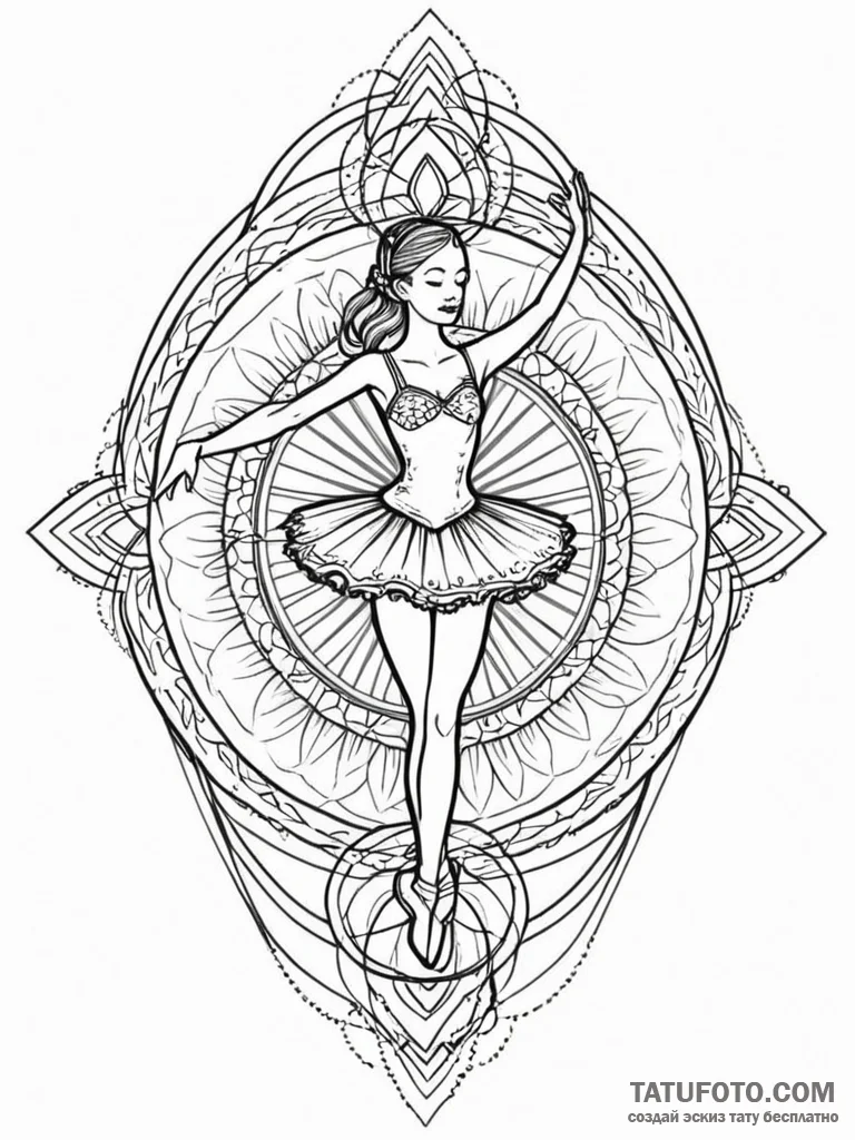 A music box with a dancing ballerina, tattoo... - эскиз тату (№1751860390_0, 07.07.2025 03:53) — Tatufoto.com