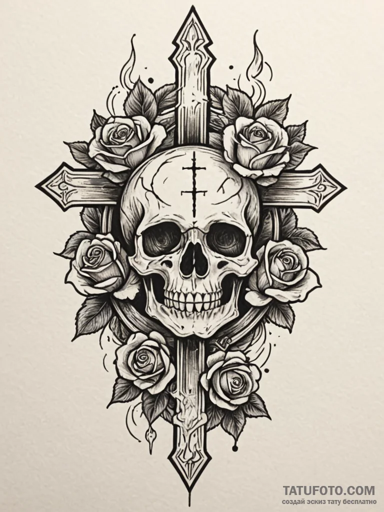 Hidden relic devouring celestial flame, tatto... - эскиз тату (№1751860567_0, 07.07.2025 03:56) — Tatufoto.com