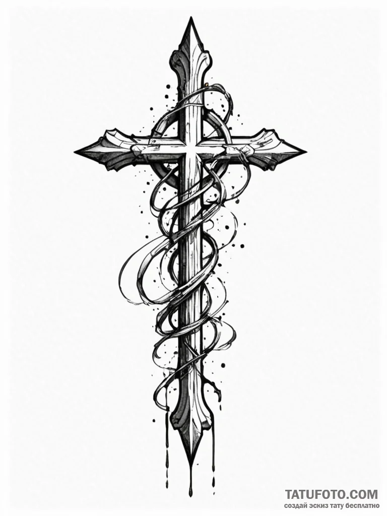 Cartridge, ink illustration for tattoo, moder... - эскиз тату (№1751861011_0, 07.07.2025 04:03) — Tatufoto.com