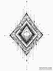 A "glitch in the matrix" effect on a simple o... - эскиз тату (№1751862045_0, 07.07.2025 04:20) — Tatufoto.com