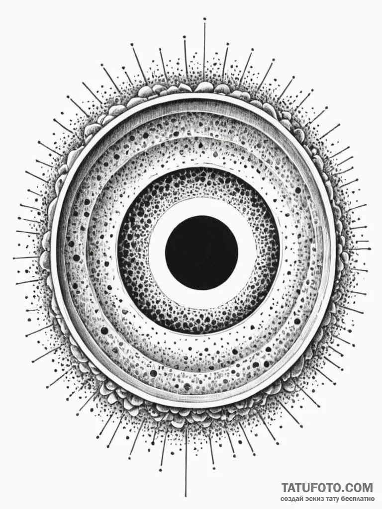 Particle accelerator creating a miniature, st... - эскиз тату (№1751864011_0, 07.07.2025 04:53) — Tatufoto.com