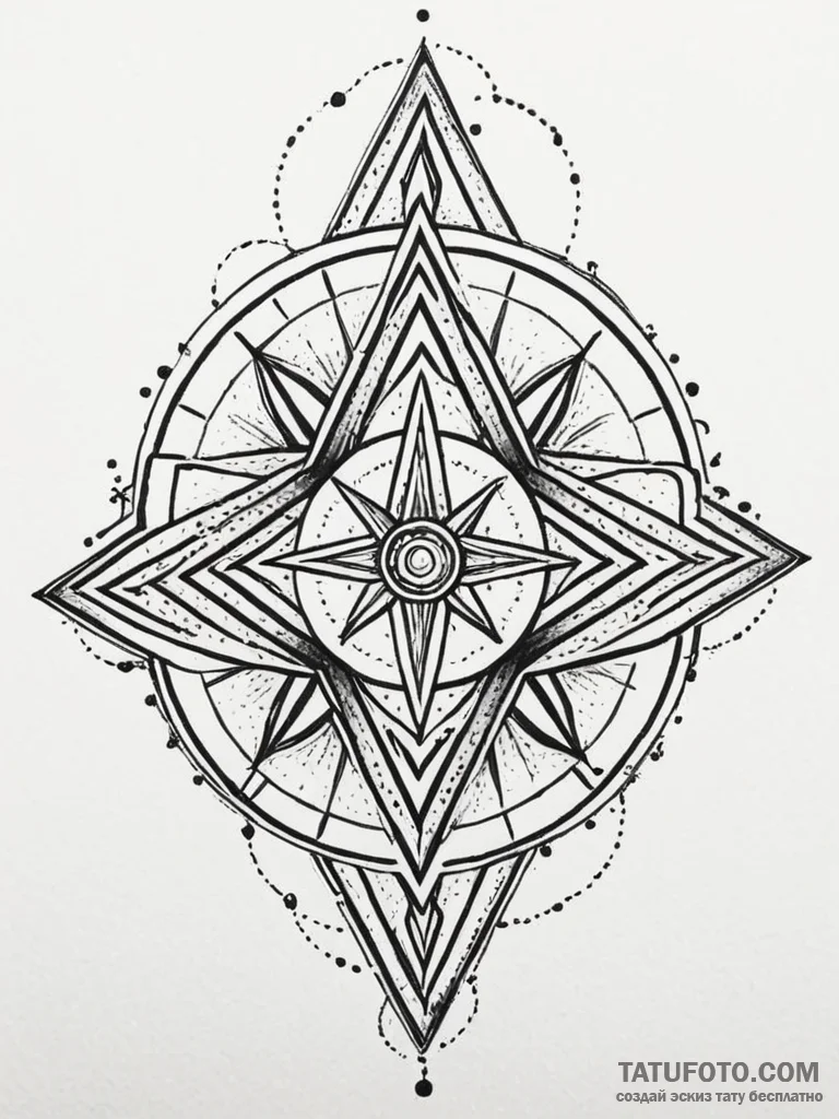 Scarlet sigil glowing in void, tattoo flash s... - эскиз тату (№1751864774_0, 07.07.2025 05:06) — Tatufoto.com