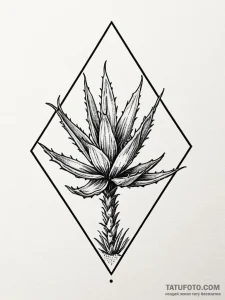 Aloe, artistic tattoo sketch, rough sketchy l... - эскиз тату (№1751864942_0, 07.07.2025 05:09) — Tatufoto.com