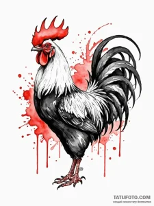 Rooster, tattoo line art, professional artwor... - эскиз тату (№1751865612_0, 07.07.2025 05:20) — Tatufoto.com
