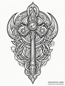 Automotive piston and connecting rod, crossed... - эскиз тату (№1751865781_0, 07.07.2025 05:23) — Tatufoto.com